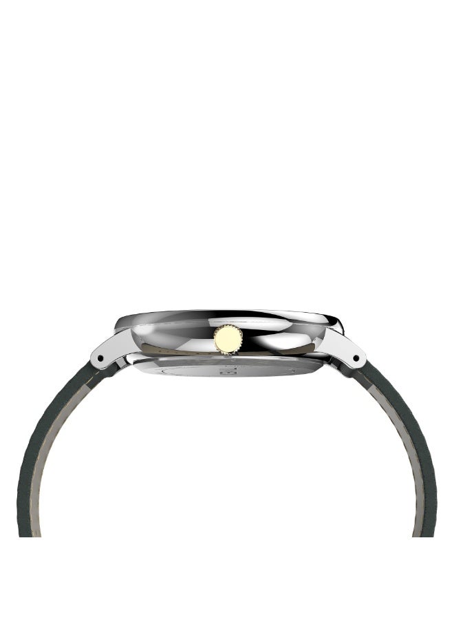 TIMEX Classic Southview TW2U67500  Men's Gray Leather & White Dial Watch - Image 2