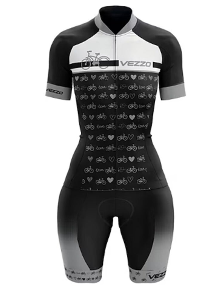 KUYING GR New Summer Outdoor Sunscreen Moisture Absorption Quick Drying Bicycle Women's Cycling Clothing Set  - Image 1