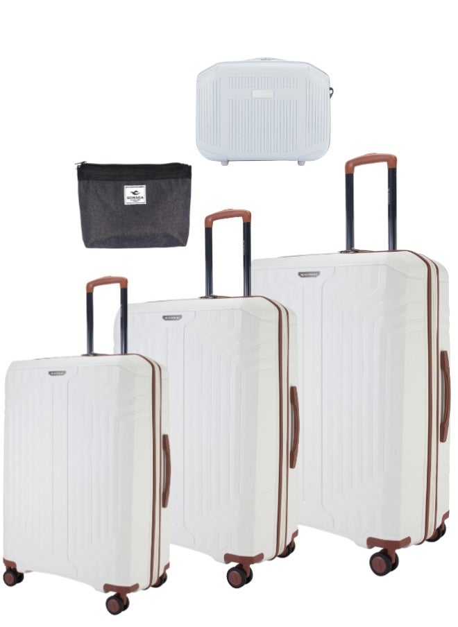 SONADA - Sonada Unbreakable Luggage Unisex ,Double Zipper ,Expandable, TSA Lock With 4 Double Silent Wheels Set of 4 (Black) - Image 1