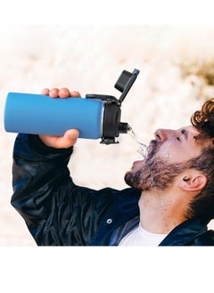 ريما غطاء قلاب أوتوماتيكي لقارورة Hydro Flask ذات الفم الواسع، غطاء بديل لغطاء الفوهة مع قفل بأزرار لقارورة بسيطة حديثة، وقارورة حديدية وقوارير المياه الأخرى ذات الفم الواسع  - Image 4