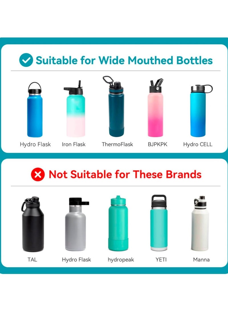 ريما - غطاء قلاب أوتوماتيكي لقارورة Hydro Flask ذات الفم الواسع، غطاء بديل لغطاء الفوهة مع قفل بأزرار لقارورة بسيطة حديثة، وقارورة حديدية وقوارير المياه الأخرى ذات الفم الواسع - Image 1
