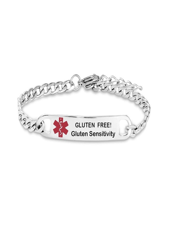 SBI Jewelry Medical Gluten Free Bracelets for Women Sensitivity Medical Id Bracelets for Men Family Allergy Wristlet for Women - Image 1