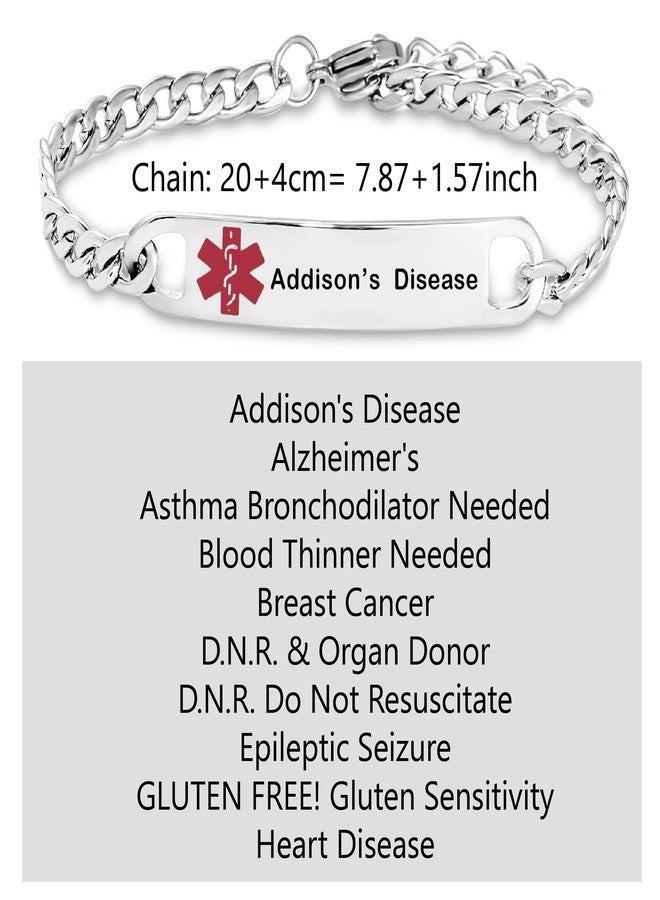 SBI Jewelry Medical Gluten Free Bracelets for Women Sensitivity Medical Id Bracelets for Men Family Allergy Wristlet for Women - Image 4