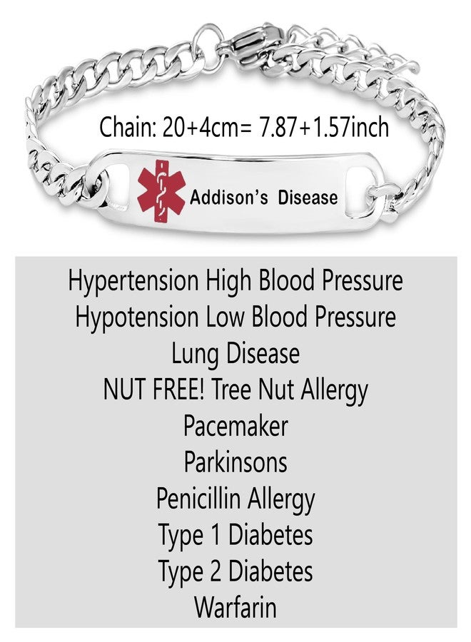 SBI Jewelry Medical Gluten Free Bracelets for Women Sensitivity Medical Id Bracelets for Men Family Allergy Wristlet for Women - Image 3