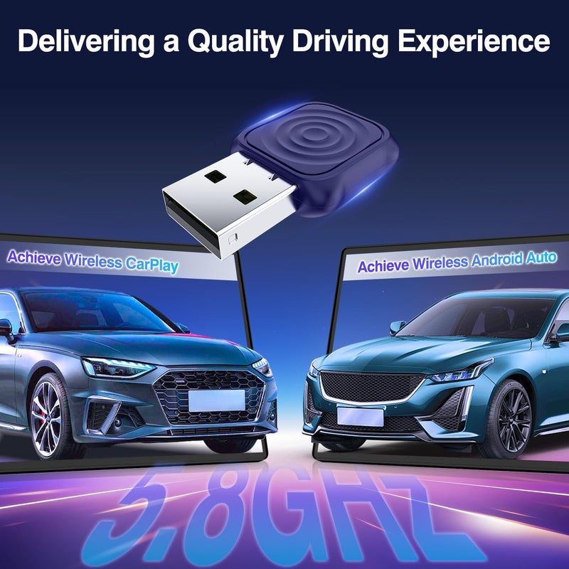 CarlinKit MiNi Ultra Wireless CarPlay & Android Auto Adapter - Plug & Play USB-A/USB-C Upgrade for Wired Cars - Image 3