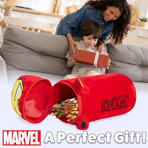 Marvel Spiderman Colored Pencils and Pencil Case 48 Pcs Color Pencil Set Art Supplies Red Iron Man - Image 3