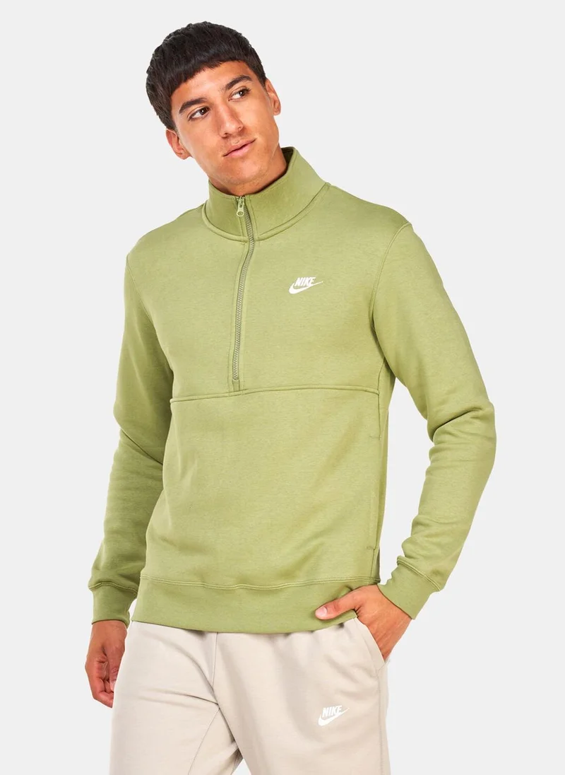 Nike Men's Sportswear Club Brushed-Back 1/2-Zip Sweatshirt