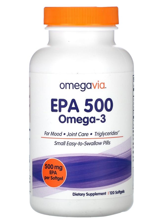 omegavia - EPA 500 Omega-3 500 mg 120 Softgels - Image 1