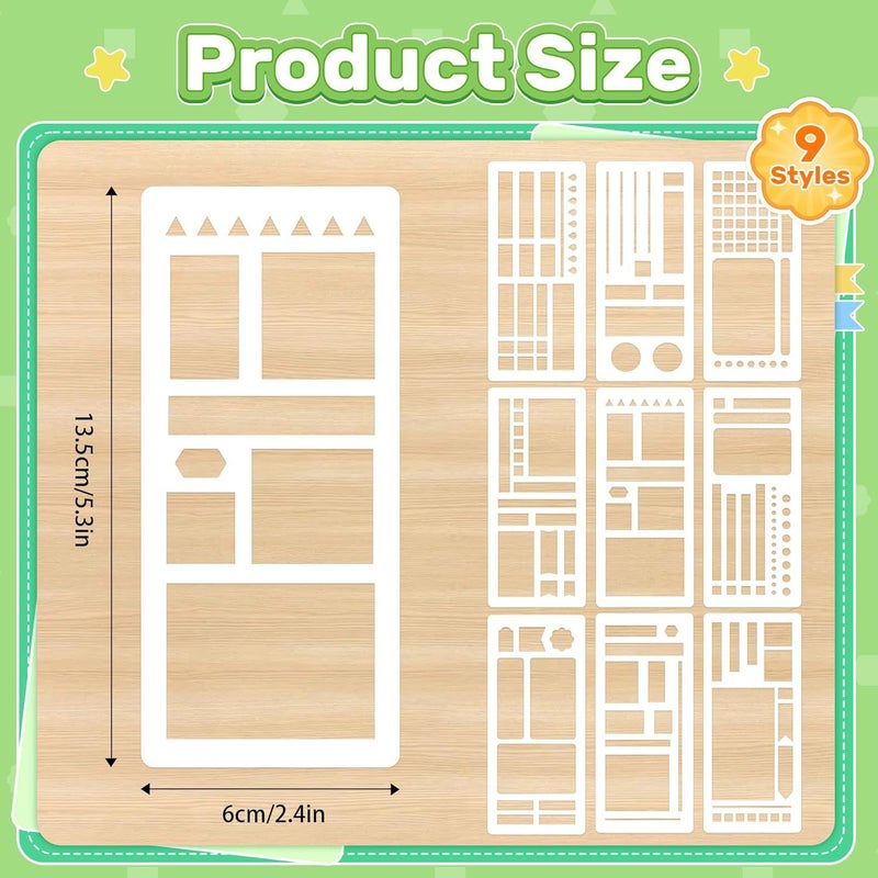 Hand Account Drawing Template Account Book Theme Personality Making Mold Bookkeeping Diy Handmade Hollow Edition - Image 3