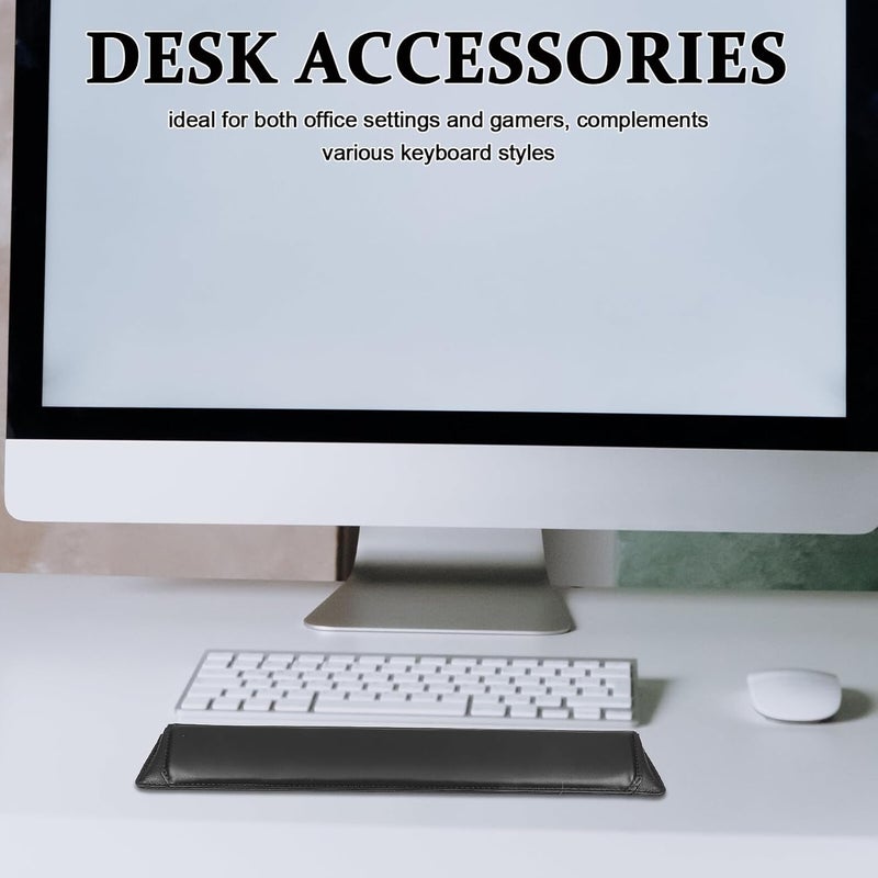 Keyboard Wrist Rest Pad for Computer 104-key Slant Design, Black Soft Arm Support Cushion for Gaming and Office Desk Use - Image 5