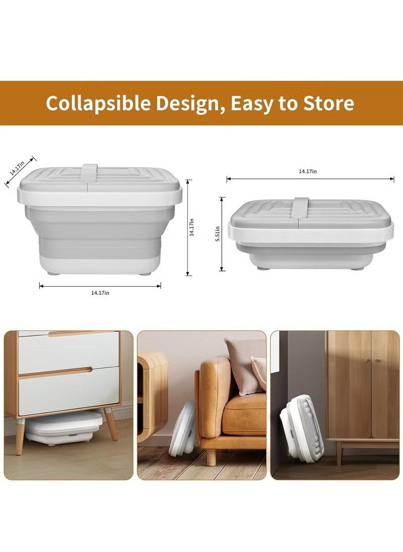 Foot Spa Bath Massager Foot Cleaning And Massage Device With Multi-function Infrared Care Heat, Heating,  Bubbles