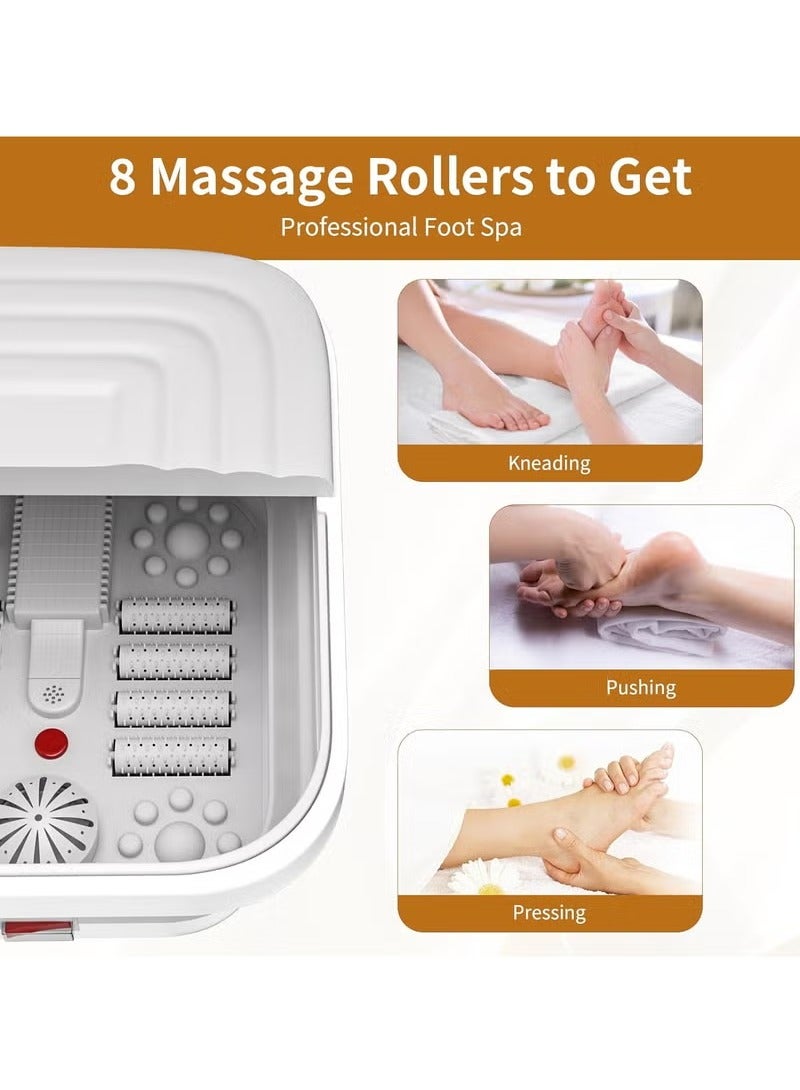 Bukela Foot Spa Bath Massager Foot Cleaning And Massage Device With Multi-function Infrared Care Heat, Heating,  Bubbles - Image 5