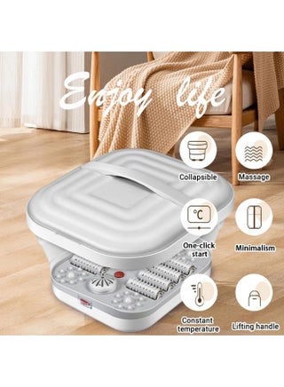 Foot Spa Bath Foot Massager Foot Cleaning And Massage Device With Multi-function Infrared Care Heat, Heating,  Bubbles for Home, Office, Relaxation, Gift for Men & Women - view 4