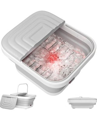 Foot Spa Bath Foot Massager Foot Cleaning And Massage Device With Multi-function Infrared Care Heat, Heating,  Bubbles for Home, Office, Relaxation, Gift for Men & Women - view 2