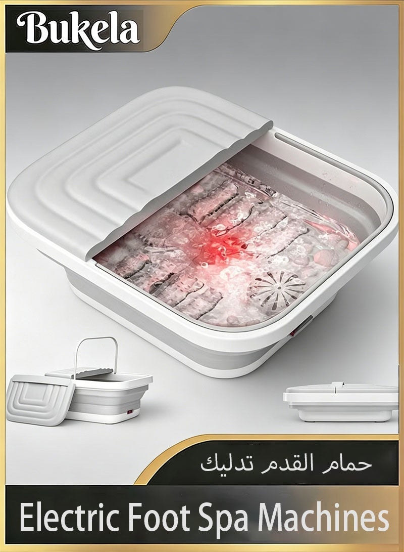 كيلا جهاز تدليك القدمين جهاز تدليك حمام القدم لتنظيف وتدليك القدم مع وظيفة متعددة بدكير قدم: العناية بالأشعة تحت الحمراء، التسخين، الفقاعات للمنزل، المكتب، للاسترخاء، هدية للرجال والنساء - Image 1