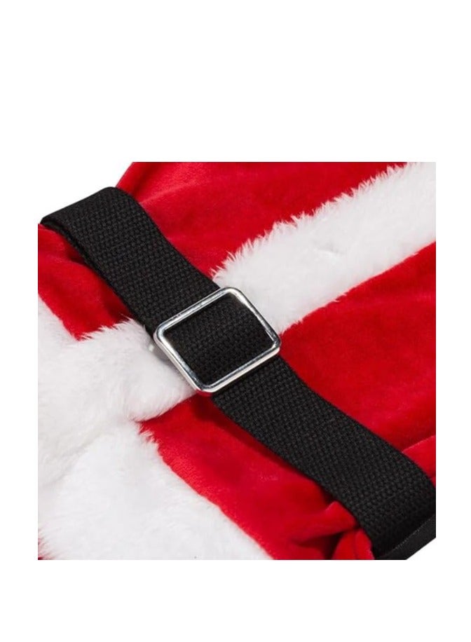 Brain Giggles Kids Santa Claus Costume for Boys with Santa Hat and Santa Costume with Belt - Medium - Image 4