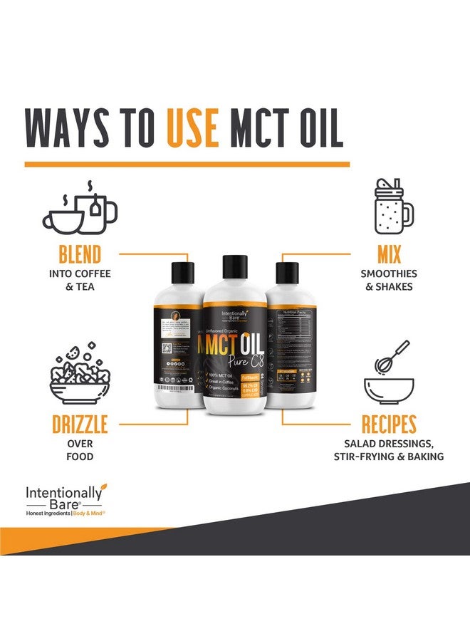 Intentionally Bare Pure C8 MCT Oil Organic - Brain Octane C8 MCT Oil for Keto Paleo & Vegan Diet - Unflavored MCT Oil C8 for Bulletproof Coffee Shakes & Salads - 100% Pure MCT Oil 32 oz - Image 5