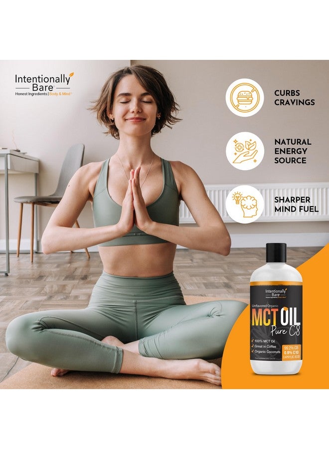 Intentionally Bare Pure C8 MCT Oil Organic - Brain Octane C8 MCT Oil for Keto Paleo & Vegan Diet - Unflavored MCT Oil C8 for Bulletproof Coffee Shakes & Salads - 100% Pure MCT Oil 32 oz - Image 4