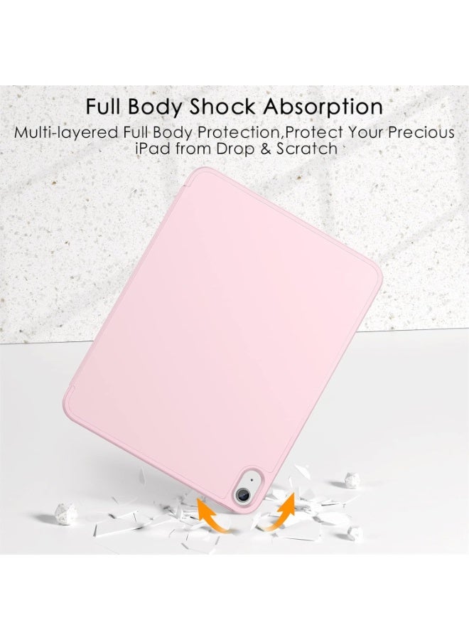 Case for iPad 10th Generation 10.9 Inch, 2022  & ipad 11th genration 2025 Case with Pencil Holder - Protective Trifold Stand Smart Cover [Support Touch ID & Auto Wake/Sleep] comaptiple with (A3354/A3355/A3356 /A2696/A2757/A2777)  , Pink - Image 3