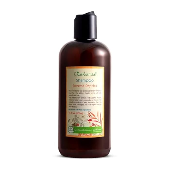 Just Nutritive Extreme Dry Hair Shampoo | Best Shampoo for Extremely Dry Hair | Restore Dry Damaged Hair | Deeply Nourishing | For Men And Women 16 fl oz - Image 1