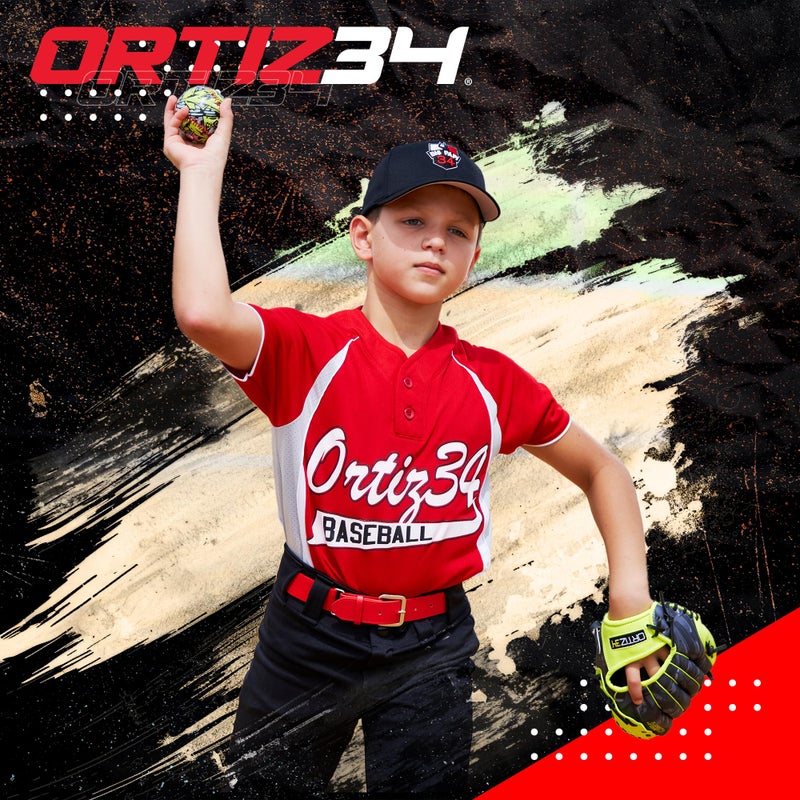 Ortiz34 طقم كرة البيسبول للأطفال Ortiz34 هومرون - مضرب بيسبول ألمنيوم 3 في 1 ديفيد أورتيز، كرة بيسبول، وقفاز بيسبول للشباب (مصنوع للأطفال) (فولت) - Image 2