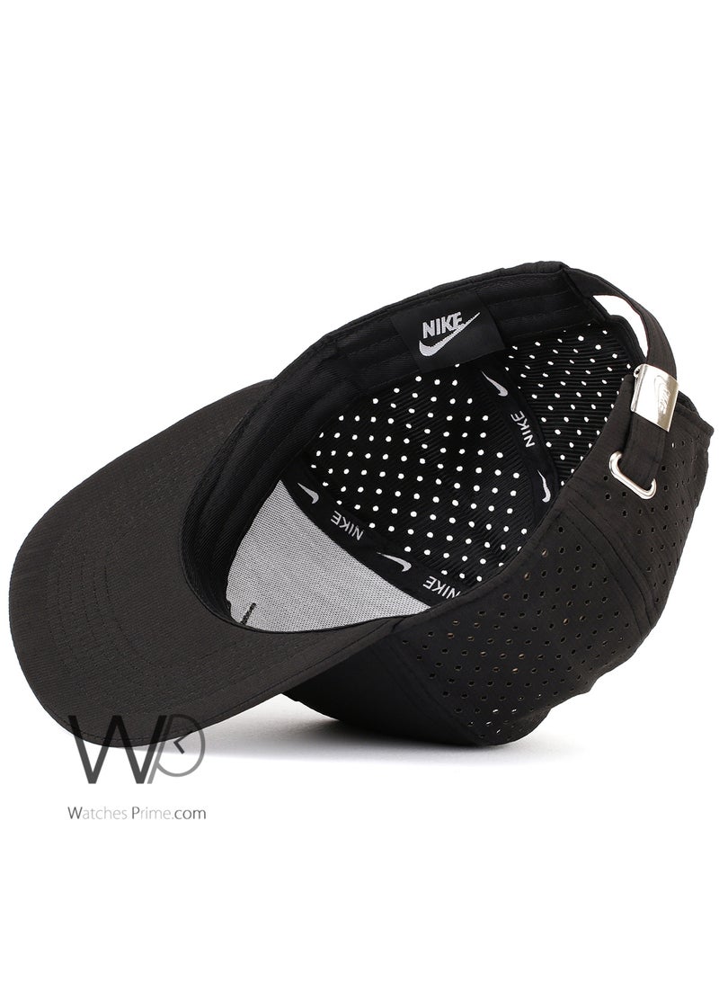 NIKE ORIGINAL Nike Snapback hip hop Cap Black Color Cotton Hat For Men  - Image 4