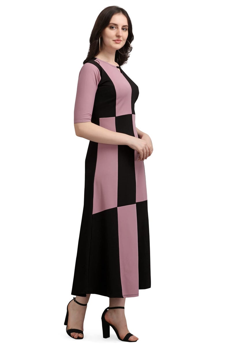 PURVAJA Women's Maxi Empire Waist Dress (Lucy-386-LV-BL-L_Light Violet_L) - Image 4