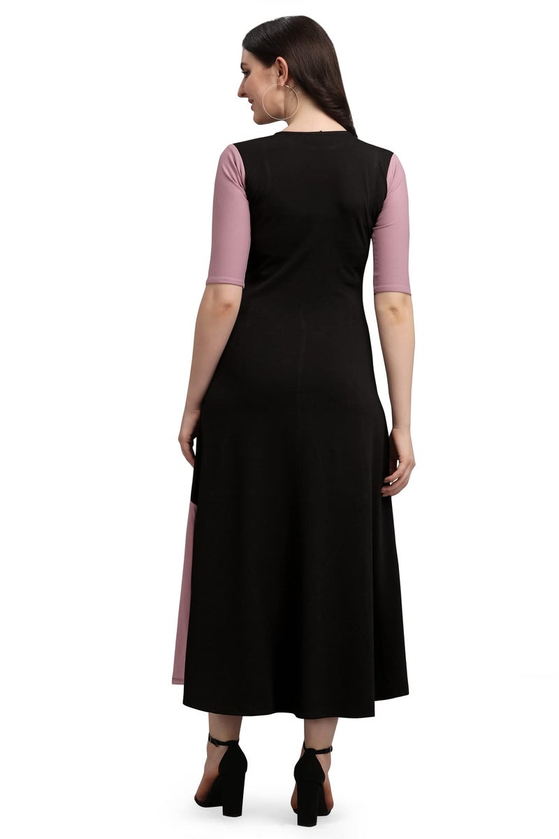 PURVAJA Women's Maxi Empire Waist Dress (Lucy-386-LV-BL-L_Light Violet_L) - Image 2
