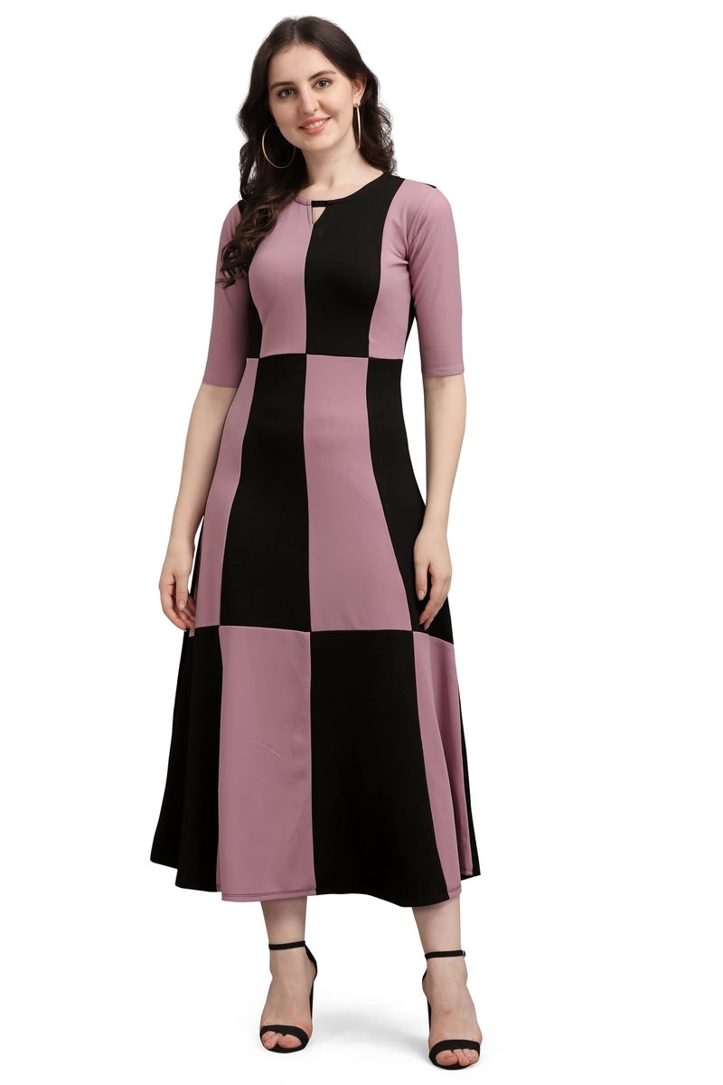 PURVAJA Women's Maxi Empire Waist Dress (Lucy-386-LV-BL-L_Light Violet_L) - Image 5