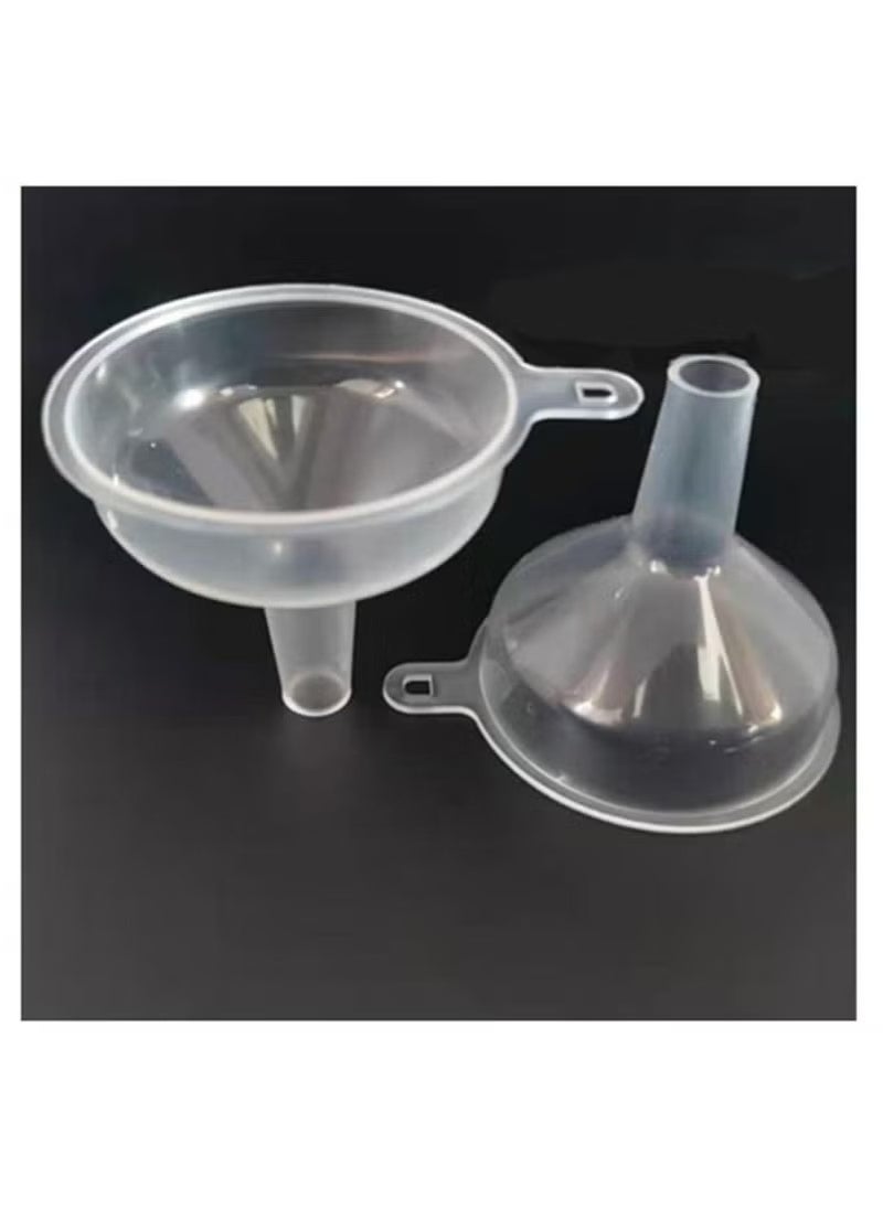 Realfrog 6-piece Mini Plastic Funnel Transparent Mini Plastic Funnel Liquid Filling Clear Plastic Travel Mini Funnel for Small Samples of Perfume Emulsion  - Image 2