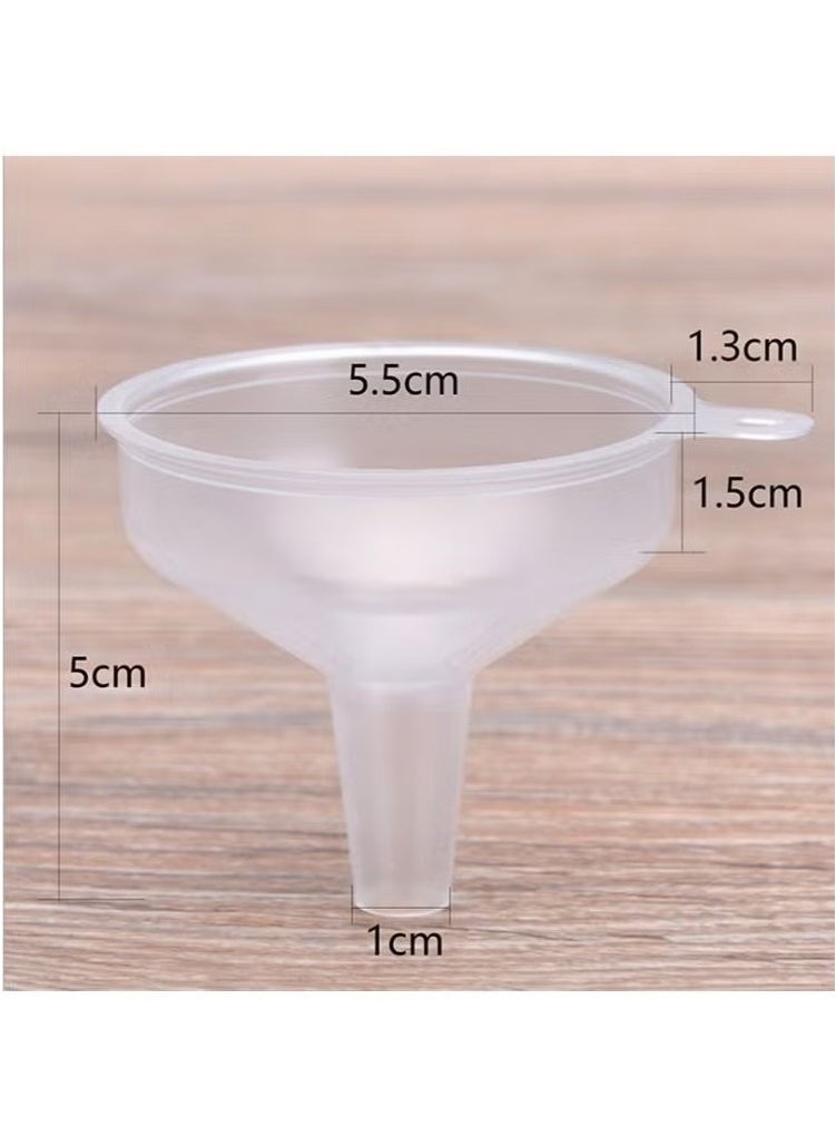 Realfrog 6-piece Mini Plastic Funnel Transparent Mini Plastic Funnel Liquid Filling Clear Plastic Travel Mini Funnel for Small Samples of Perfume Emulsion  - Image 3