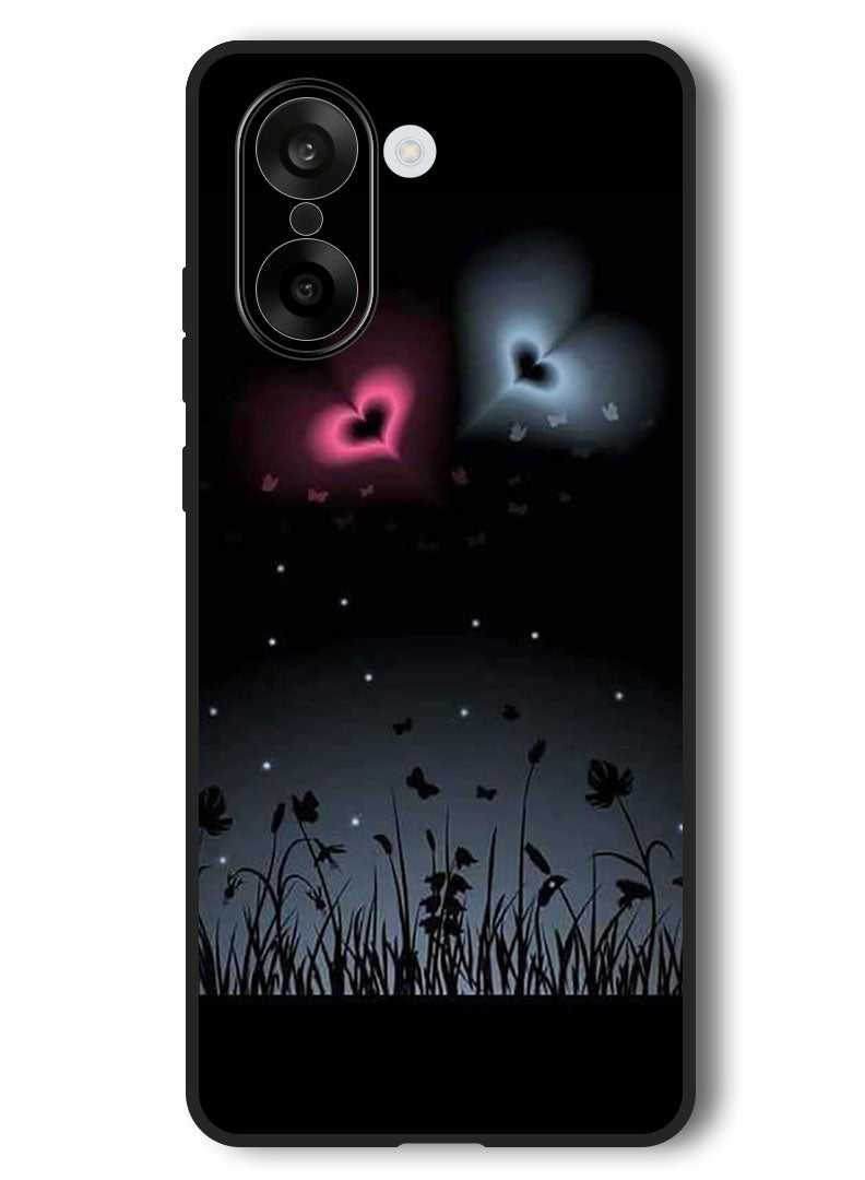 Theodor Case Compatible with OnePlus Nord CE 5 6.77 Inch Protection Shockproof Bumper Cover Two Hearts (2) - Image 1