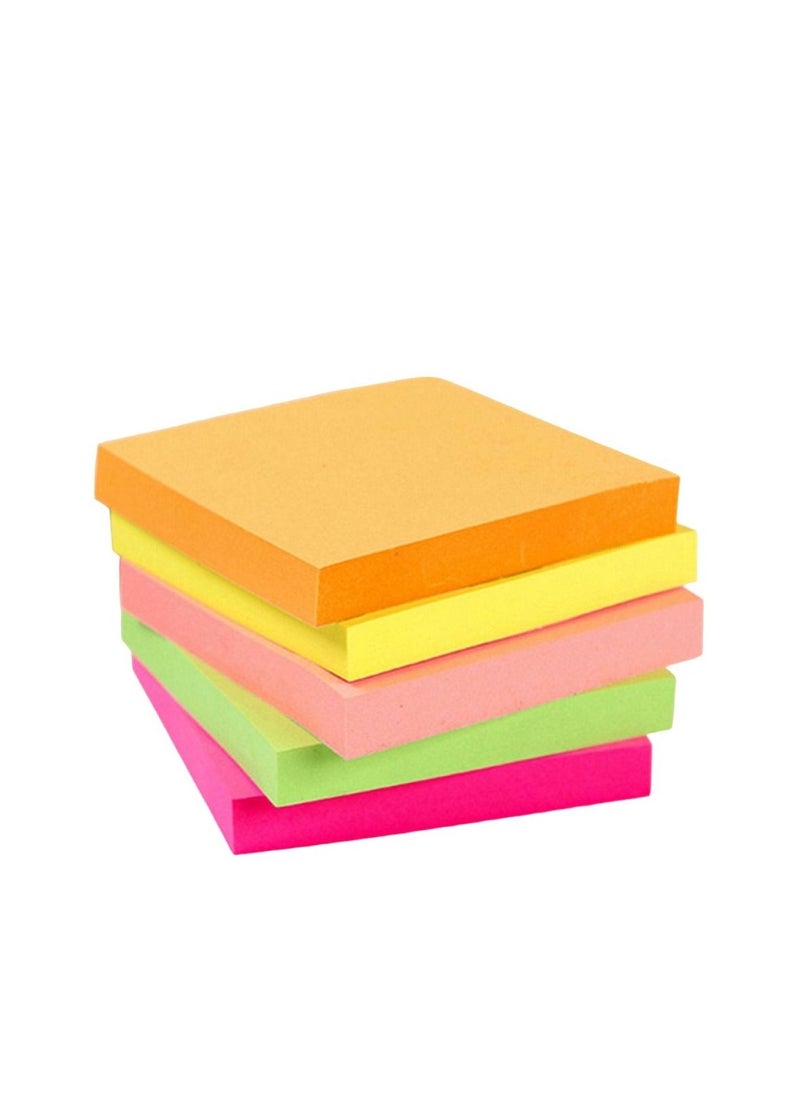100 Sheets 76*76mm Size 5 Color Containers Envelopes Memo Notes Notes Reference Point Mark Note Sticker Office School Supplies Portable Computers 5 Pads( Pack of 2 )