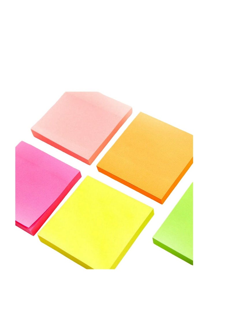 100 Sheets 76*76mm Size 5 Color Containers Envelopes Memo Notes Notes Reference Point Mark Note Sticker Office School Supplies Portable Computers 5 Pads( Pack of 2 )