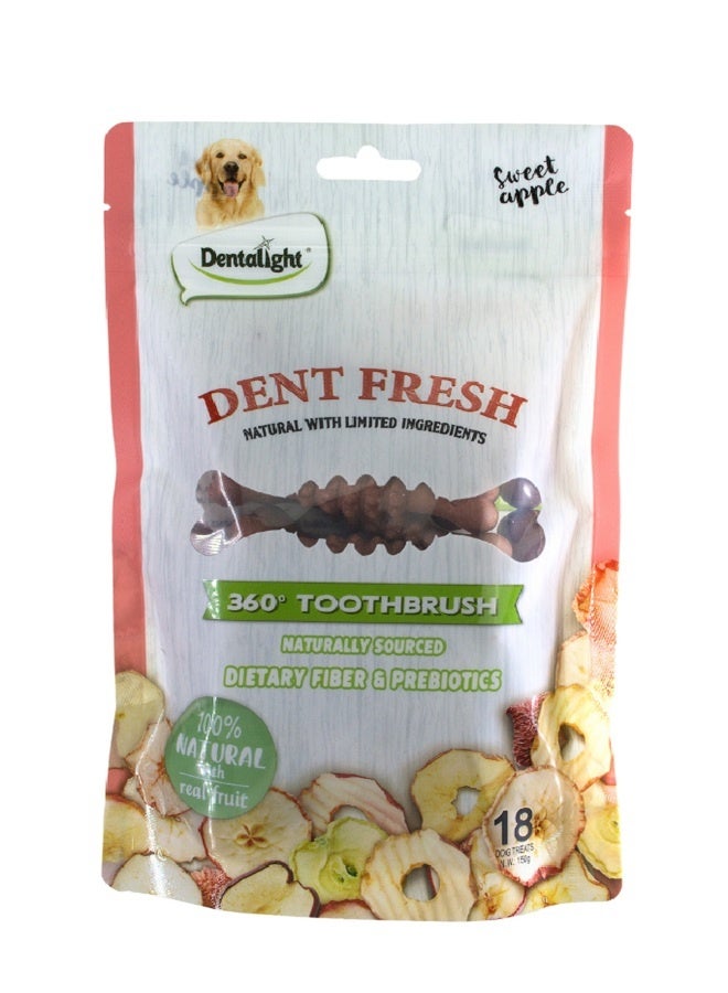 Dent Fresh Toothbrush Dog Treat With Apple - 150G