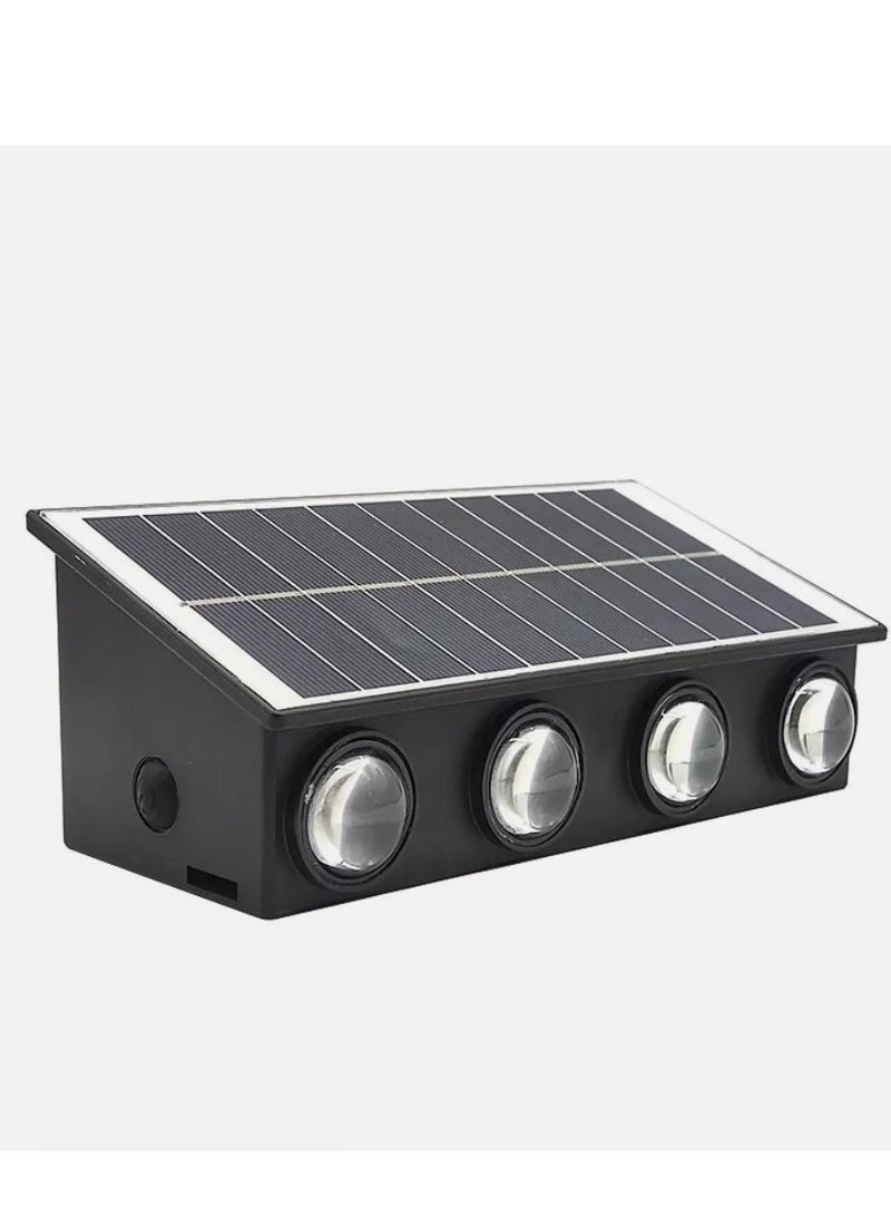 Generic Outdoor Solar Fence Lights 8 LED with Multi-Color, Up and Down Lighting Solar Outdoor Wall Light Waterproof IP65 - Image 1