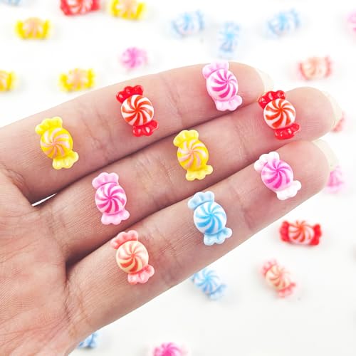 HOMICO 100 Pieces Tiny Candy for Dollhouse Miniatures Resin Food for Crafts Mini Candy for Dollhouse Mini Kitchen Micro Landscaping Decoration - Image 5