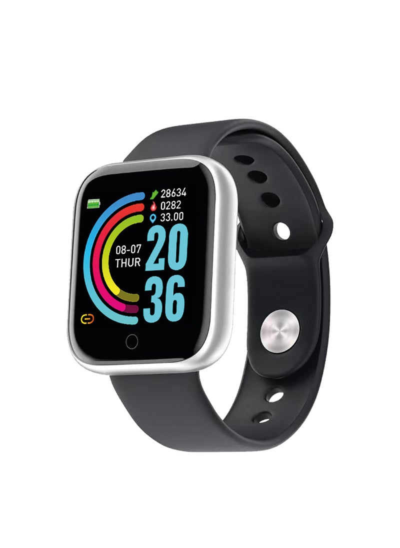 moodix MOODIX WE23K13B Smart Watch - Health and Fitness Tracker, iPhone and Android Compatible, Grey-Black  - Image 2