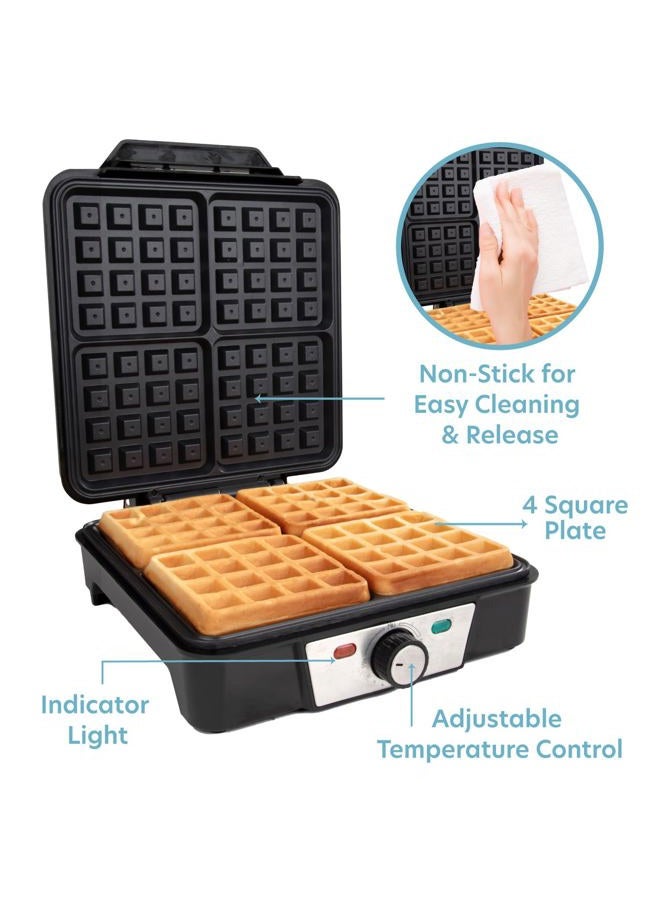 CucinaPro Four Square Extra Large Belgian Waffle Maker- Non-stick Fami - Image 2