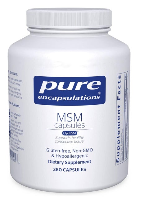 MSM Capsules Support Joints, Immune System, Connective Tissue, and Respiratory Health 360 Capsules 180 Servings