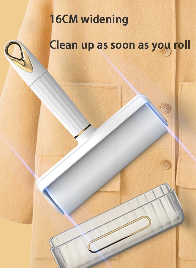 RongXin Lint Roller, Super Sticky Pet Hair Remover Kit with 7 Refills, Adhesive Lint Brush for Clothes/Carpet/Car Seats/Dust/Dogs/Cats Assorted 17.5*22cm（White）  - Image 4