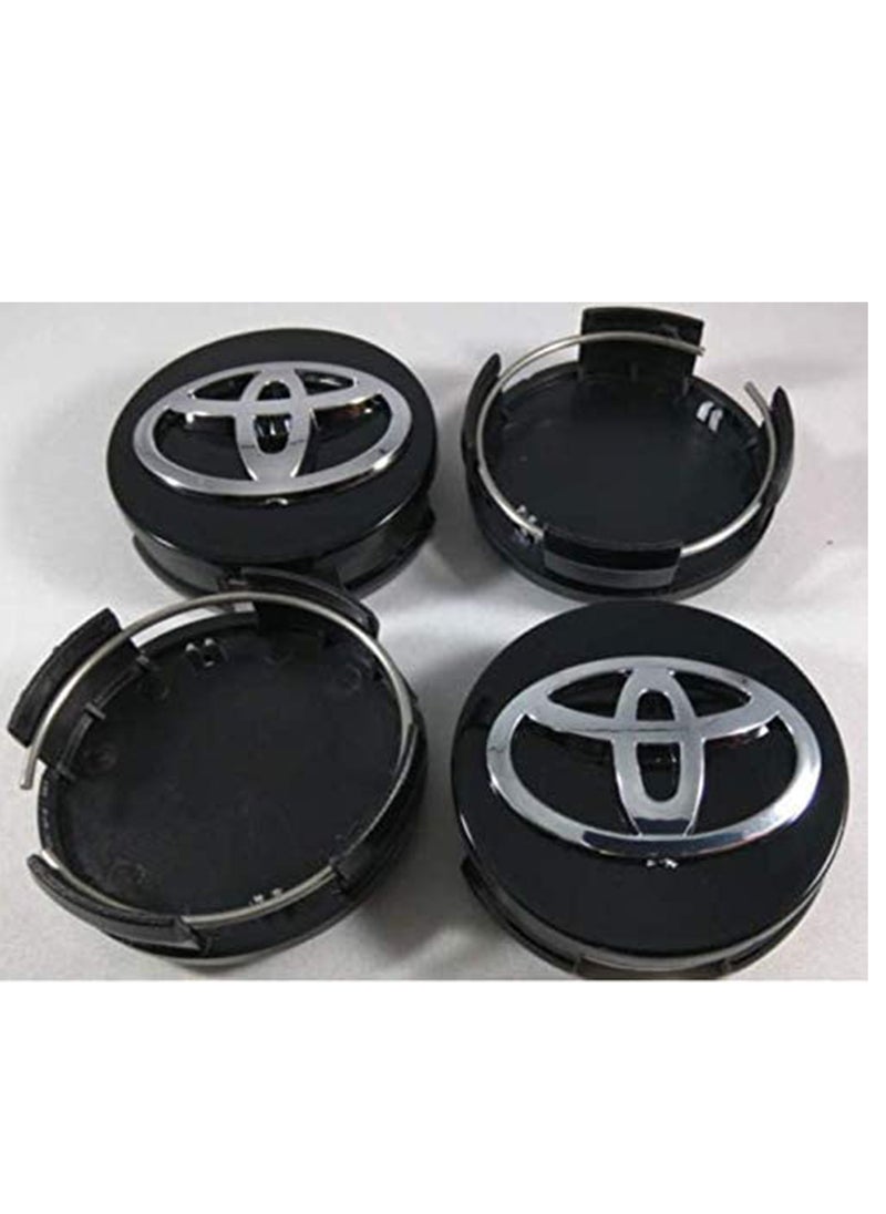 SYOSI Car Wheel Center Hub Caps for Toyota Parts Accessories Modified Cap Decorative Cover Kit  Black 62mm 4pcs  - Image 4