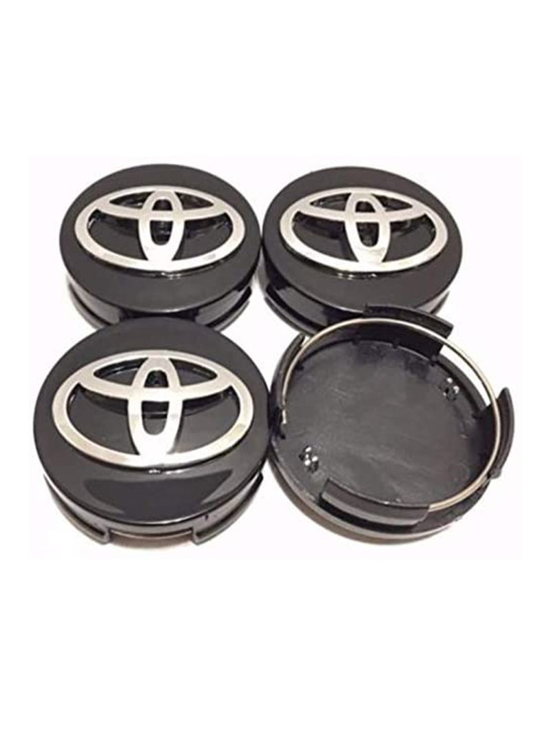 SYOSI Car Wheel Center Hub Caps for Toyota Parts Accessories Modified Cap Decorative Cover Kit  Black 62mm 4pcs  - Image 1