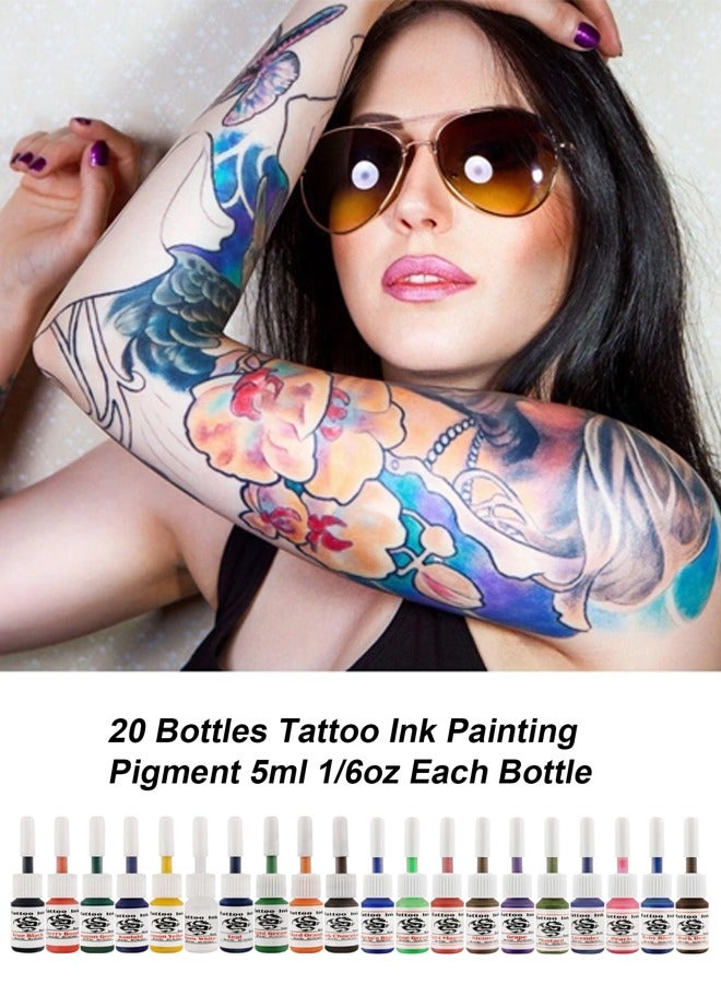 Occuwzz Tattoo Pigments Tattoo practice ink Beginners full set of tattoo pigments (20 bottles per set)  - Image 1