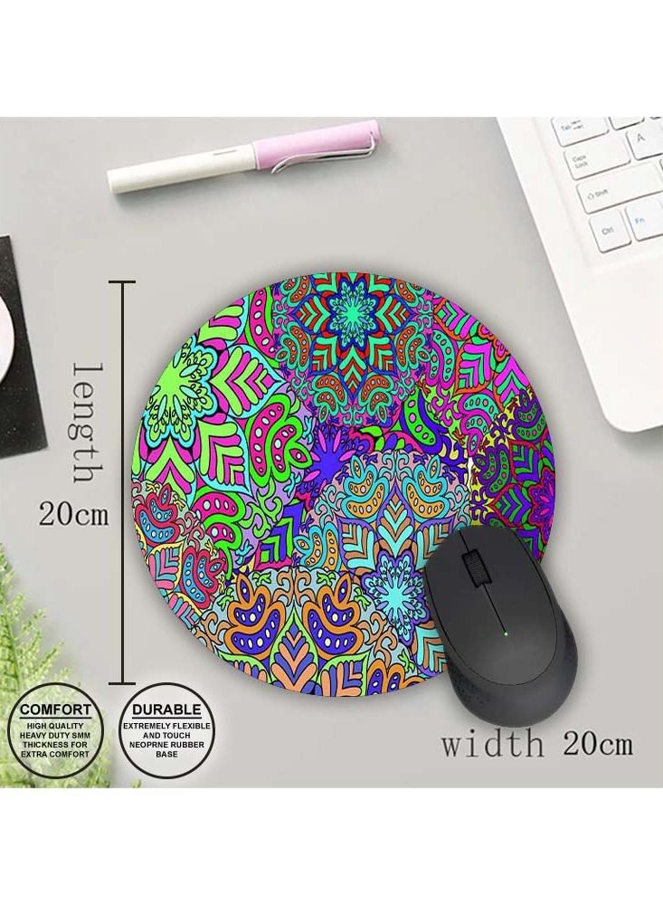 Protective Printed Mouse Pad Round - Image 1