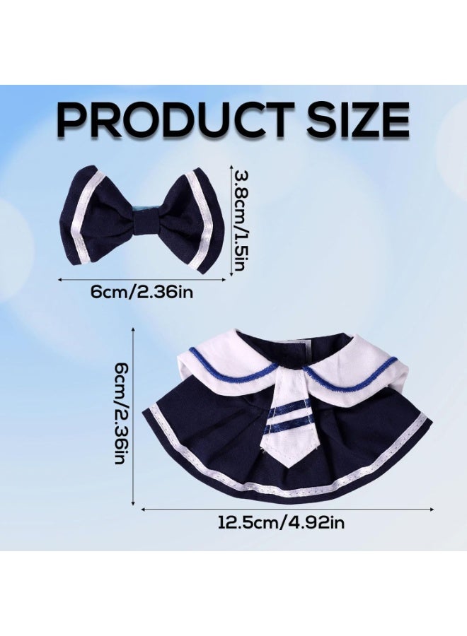 Clothes for Labubu(NO Doll) , Handcrafted Crochet 3 Piece Set for 17cm Doll, Premium Outfit with Accessories for Labubu, Stylish Clothes for Labubu Doll(blue) - Image 2