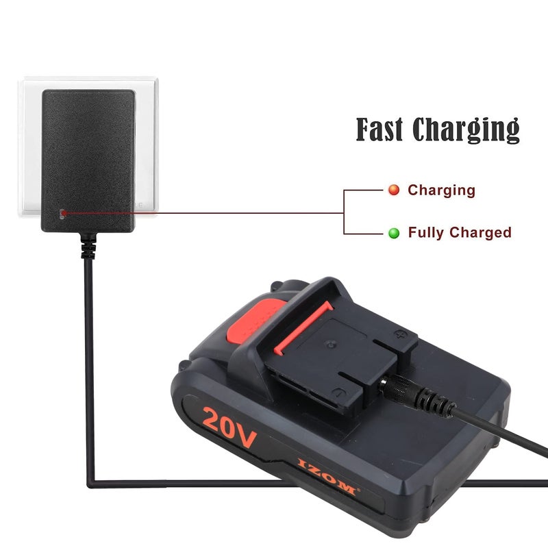 IZOM IZCDK20V Cordless Drill Machine Kit With Multiple Torque Settings A Keyless Chuck for Automatic Spindle Locking - Image 5