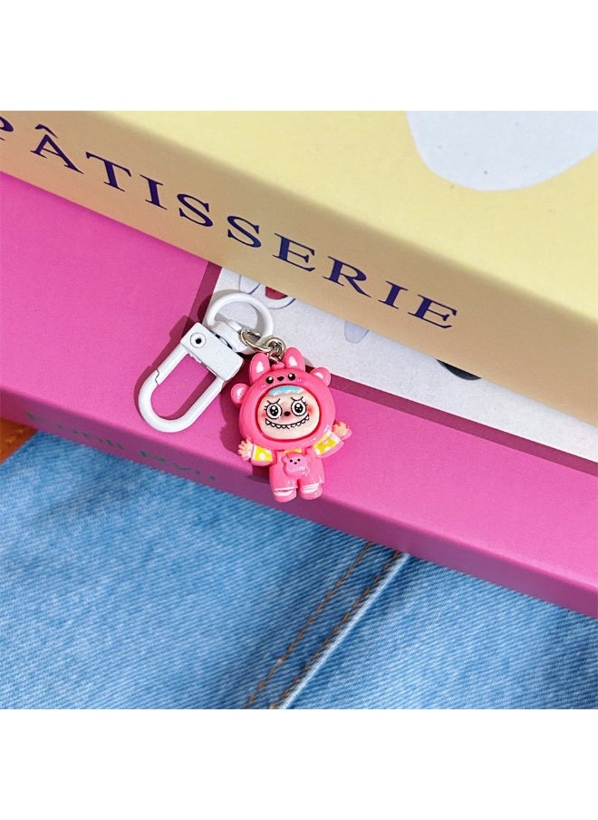 Generic Labubu Keychain Cute Cartoon Doll Girlish Cartoon Pendant Student Accessory 