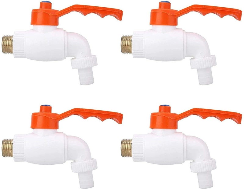 Bath Bliss PVC Heavy Garden Tap/Outdoor Tap-Set of 4 Bib Tap Faucet - Image 1