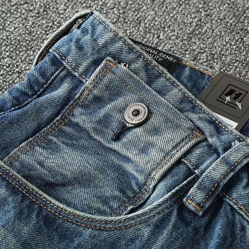 Unisex Classic Denim Jeans Loose Fit Daily Outdoor Wear - Image 3
